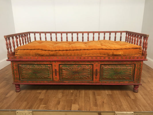 HAND PAINTED PERSIAN DAY BED