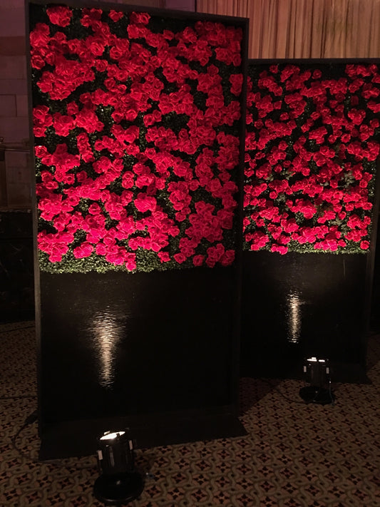 RED ROSE FLOWER BOX WALL