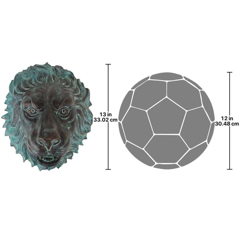 Lion Head Spouting Bronze Garden Wall Sculpture