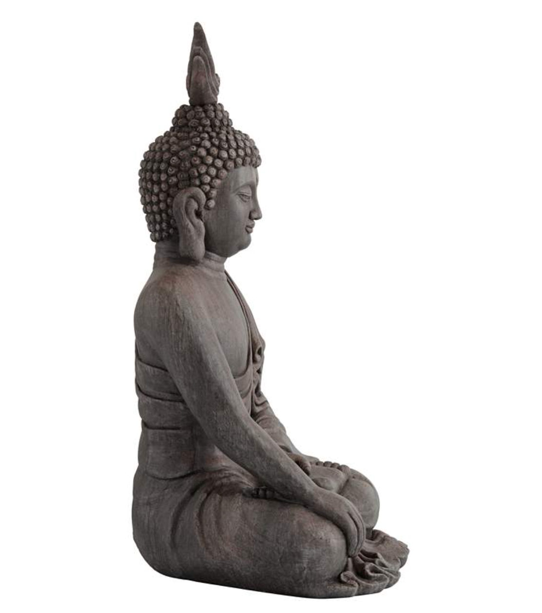 Sitting Buddha Statue Gray