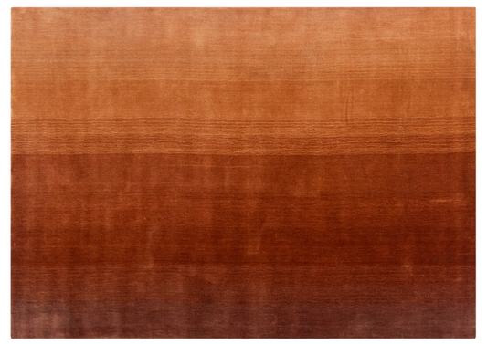 Rust Orange Ombre Wool Rug 10' x 14'