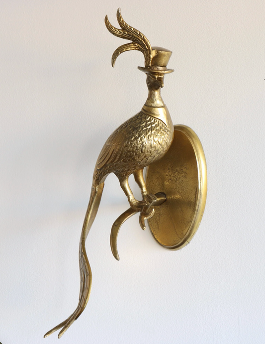 BRONZE DAPPER PHEASANT WALL HANGING