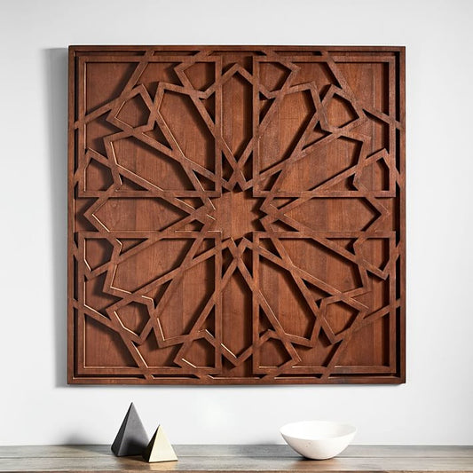 Graphic Wood Square Dimensional Wall Art
