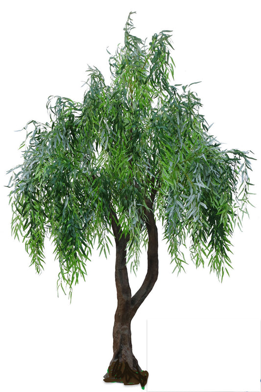Green Artificial Lifesize Weeping Willow Tree - 10 Feet Tall
