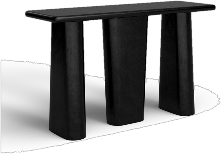 BLACK SOLID WOOD MODERN CONSOLE TABLE