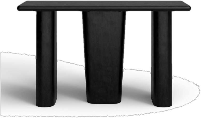 BLACK SOLID WOOD MODERN CONSOLE TABLE