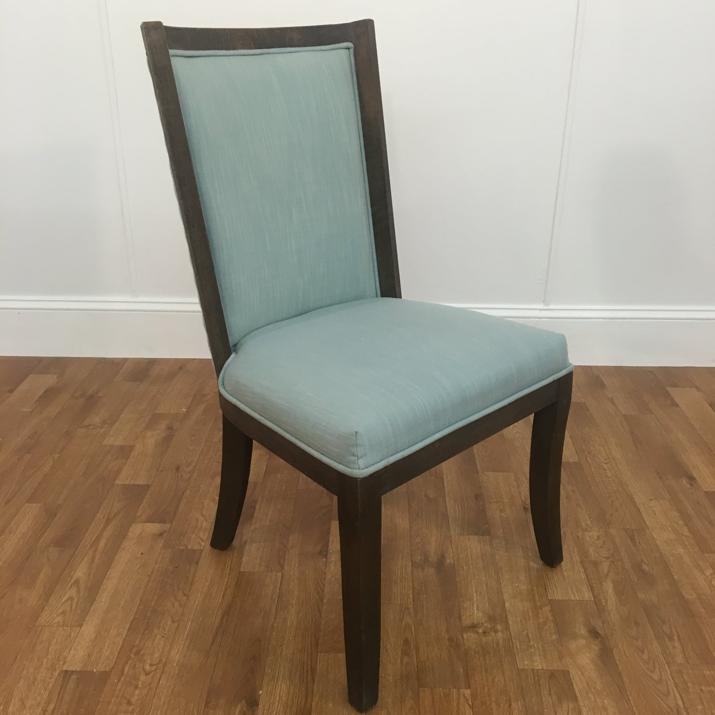 POWDER BLUE DINING CHAIR WITH RIVETS