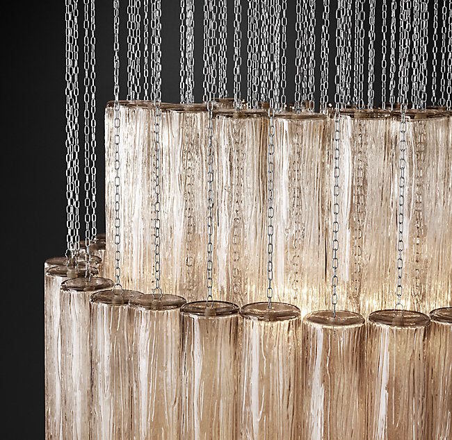 TIERED CYLINDRICAL CHANDELIER